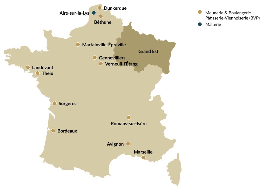 Carte implantation France
